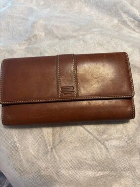 Coach Brown Leather Continental Wallet